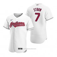 Maglia Baseball Uomo Cleveland Indians Myles Straw Autentico Home Bianco