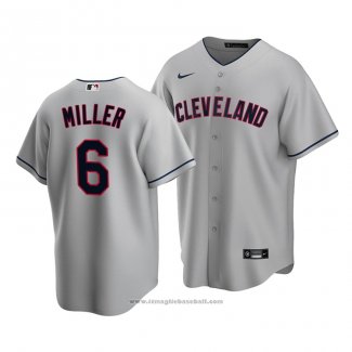 Maglia Baseball Uomo Cleveland Indians Owen Miller Replica Grigio