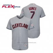 Maglia Baseball Uomo Cleveland Indians Yan Gomes 2019 All Star Patch Flex Base Grigio