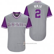 Maglia Baseball Uomo Colorado Rockies 2017 Little League World Series Alexi Amarista Grigio