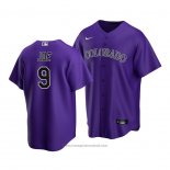 Maglia Baseball Uomo Colorado Rockies Connor Joe Replica Viola