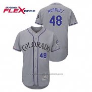 Maglia Baseball Uomo Colorado Rockies German Marquez Autentico Collection Flex Base Grigio