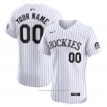 Maglia Baseball Uomo Colorado Rockies Home Elite Personalizzate Bianco