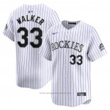 Maglia Baseball Uomo Colorado Rockies Larry Walker Home Limited Bianco