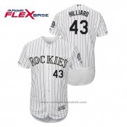 Maglia Baseball Uomo Colorado Rockies Sam Hilliard Autentico Collection Flex Base Bianco