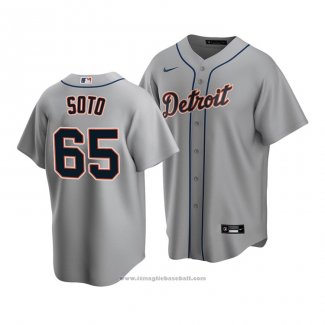 Maglia Baseball Uomo Detroit Tigers Gregory Soto Replica Road Grigio