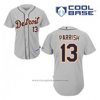 Maglia Baseball Uomo Detroit Tigers Lance Parrish 13 Grigio Cool Base