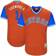 Maglia Baseball Uomo Houston Astros 2017 Little League World Series Carlos Correa Arancione