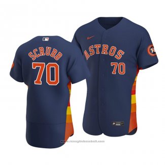 Maglia Baseball Uomo Houston Astros Andre Scrubb Autentico Alternato Blu