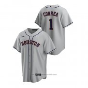 Maglia Baseball Uomo Houston Astros Carlos Correa Replica Road Grigio