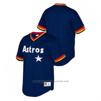 Maglia Baseball Uomo Houston Astros Cooperstown Collection Mesh Wordmark V-Neck Blu