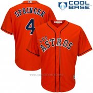 Maglia Baseball Uomo Houston Astros George Springer Arancione Autentico Cool Base