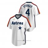 Maglia Baseball Uomo Houston Astros George Springer Cooperstown Collection Home Bianco