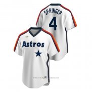 Maglia Baseball Uomo Houston Astros George Springer Cooperstown Collection Home Bianco