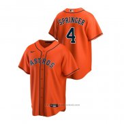 Maglia Baseball Uomo Houston Astros George Springer Replica Alternato Arancione