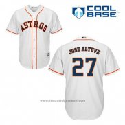 Maglia Baseball Uomo Houston Astros Jose Altuve 27 Bianco Home Cool Base