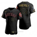 Maglia Baseball Uomo Houston Astros Ryan Pressly Nero 2021 Salute To Service