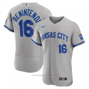 Maglia Baseball Uomo Kansas City Royals Andrew Benintendi 2022 Road Autentico Grigio