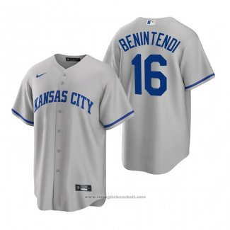 Maglia Baseball Uomo Kansas City Royals Andrew Benintendi Replica Road Grigio