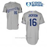 Maglia Baseball Uomo Kansas City Royals Bo Jackson 16 Grigio Cool Base