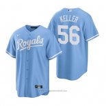 Maglia Baseball Uomo Kansas City Royals Brad Keller Replica Alternato Blu