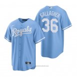 Maglia Baseball Uomo Kansas City Royals Cam Gallagher Replica Alternato Blu