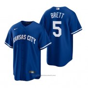 Maglia Baseball Uomo Kansas City Royals George Brett Alternato Replica Blu