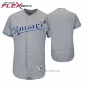 Maglia Baseball Uomo Kansas City Royals Grigio 2018 Festa della mamma Flex Base