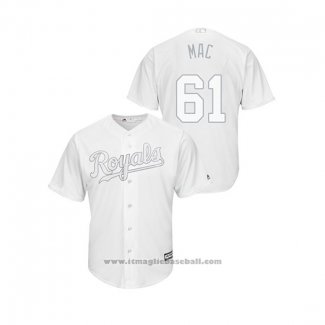 Maglia Baseball Uomo Kansas City Royals Kevin Mccarthy019 Players Weekend Mac Replica Bianco