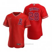 Maglia Baseball Uomo Los Angeles Angels Andrew Heaney Autentico 2020 Alternato Rosso