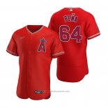Maglia Baseball Uomo Los Angeles Angels Felix Pena Autentico 2020 Alternato Rosso