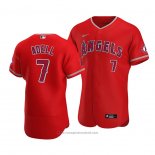 Maglia Baseball Uomo Los Angeles Angels Jo Adell Autentico Alternato Rosso