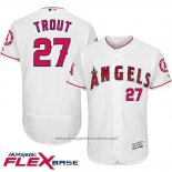 Maglia Baseball Uomo Los Angeles Angels Mike Trout Bianco Autentico Collection Flex Base