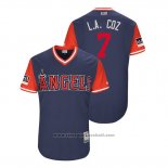 Maglia Baseball Uomo Los Angeles Angels Zack Cozart 2018 LLWS Players Weekend L.a. Coz Blu