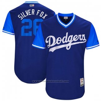 Maglia Baseball Uomo Los Angeles Dodgers 2017 Little League World Series Chase Utley Blu