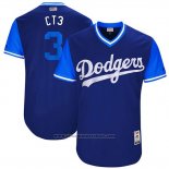 Maglia Baseball Uomo Los Angeles Dodgers 2017 Little League World Series Chris Taylor Blu