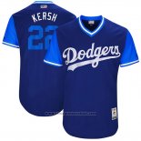 Maglia Baseball Uomo Los Angeles Dodgers 2017 Little League World Series Clayton Kershaw Blu