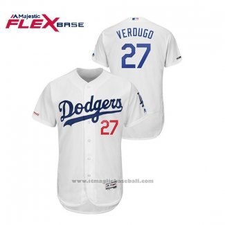 Maglia Baseball Uomo Los Angeles Dodgers Alex Verdugo Flex Base Autentico Collezione Bianco