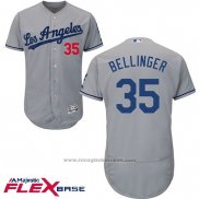 Maglia Baseball Uomo Los Angeles Dodgers Cody Bellinger Grigio Flex Base