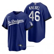 Maglia Baseball Uomo Los Angeles Dodgers Corey Knebel 2021 City Connect Replica Blu