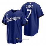 Maglia Baseball Uomo Los Angeles Dodgers Julio Urias 2021 City Connect Replica Blu