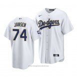 Maglia Baseball Uomo Los Angeles Dodgers Kenley Jansen 2021 Gold Program Replica Bianco