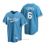 Maglia Baseball Uomo Los Angeles Dodgers Trea Turner Brooklyn Cooperstown Collection Alternato Blu