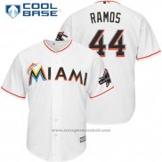 Maglia Baseball Uomo Miami Marlins 44 A.j. Ramos Bianco 2017 Cool Base