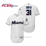 Maglia Baseball Uomo Miami Marlins Caleb Smith Flex Base Autentico Collection Home 2019 Bianco