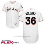 Maglia Baseball Uomo Miami Marlins Edinson Volquez Bianco Home Flex Base