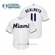 Maglia Baseball Uomo Miami Marlins J.t. Realmuto Cool Base Home 2019 Bianco