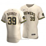 Maglia Baseball Uomo Milwaukee Brewers Corbin Burnes Autentico Alternato Crema