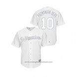 Maglia Baseball Uomo Milwaukee Brewers Yasmani Grandal 2019 Players Weekend Replica Bianco