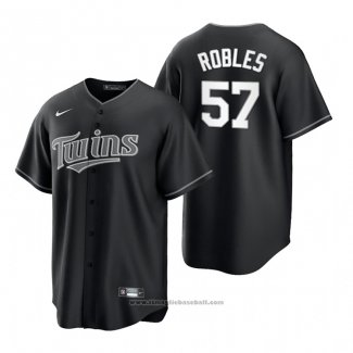 Maglia Baseball Uomo Minnesota Twins Hansel Robles Replica 2021 Nero